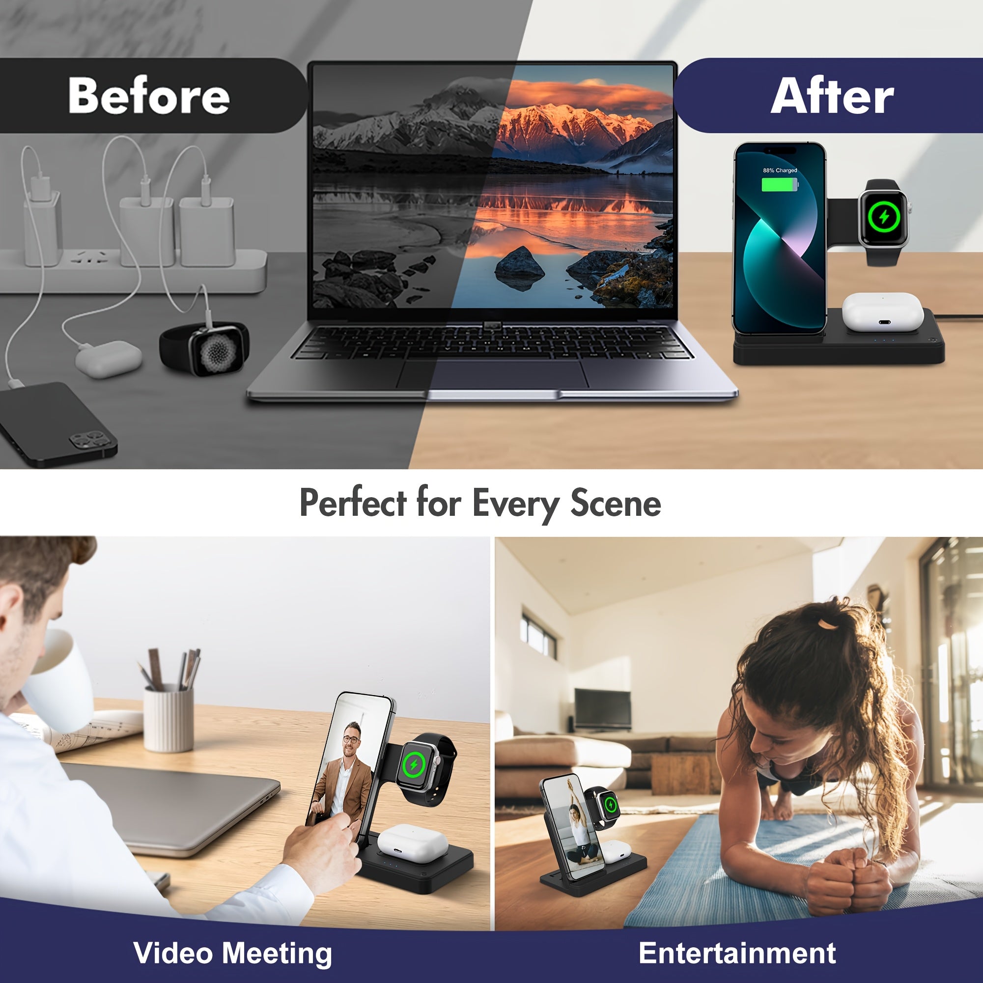 3-in-1 MagSafe Wireless Charging Stand