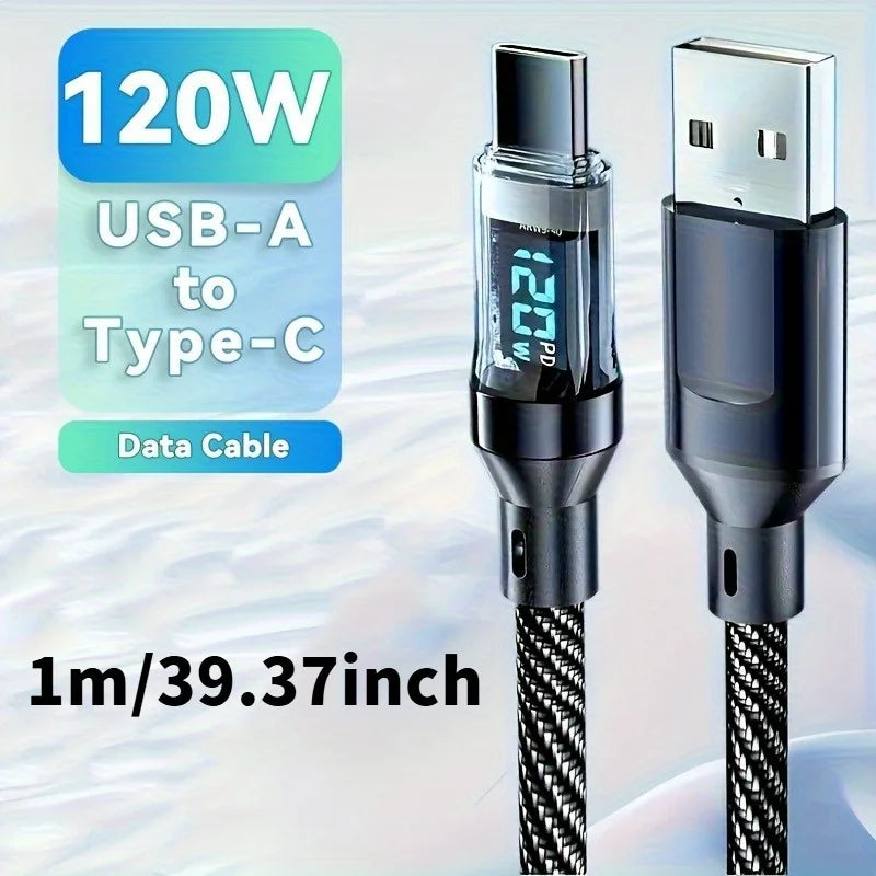 120W USB to Type C Cable
