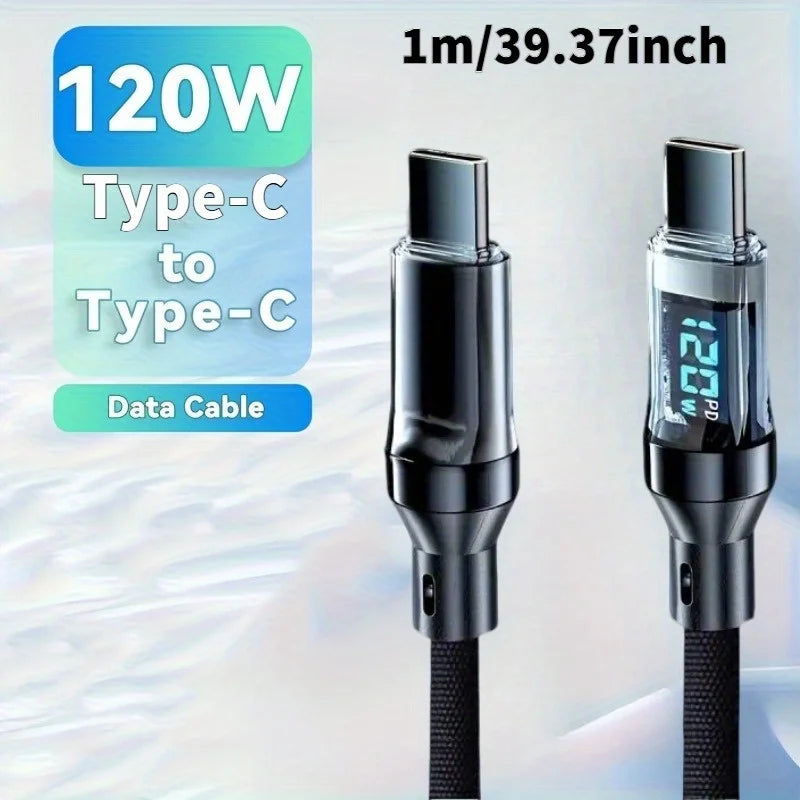 120W USB to Type C Cable