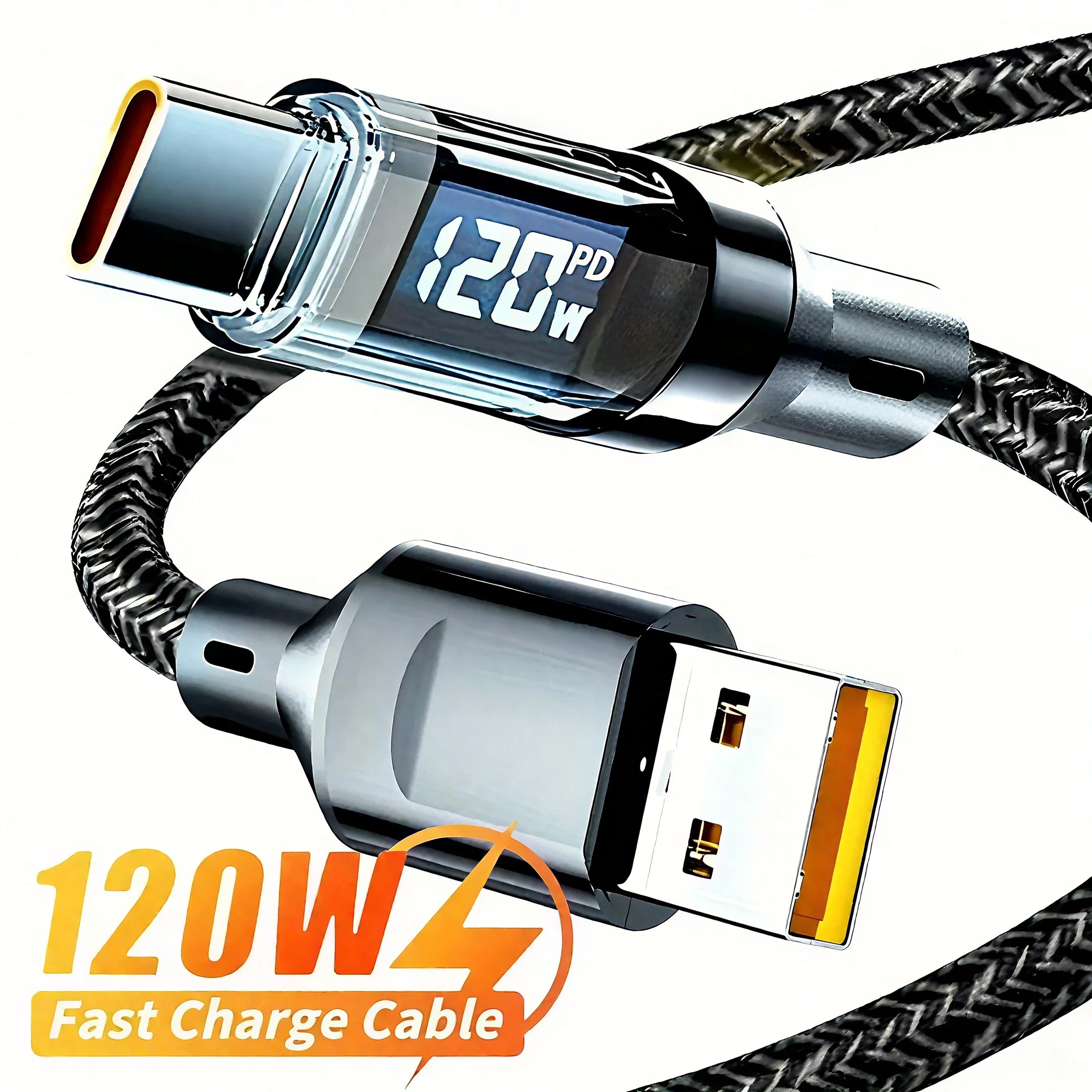 120W USB to Type C Cable