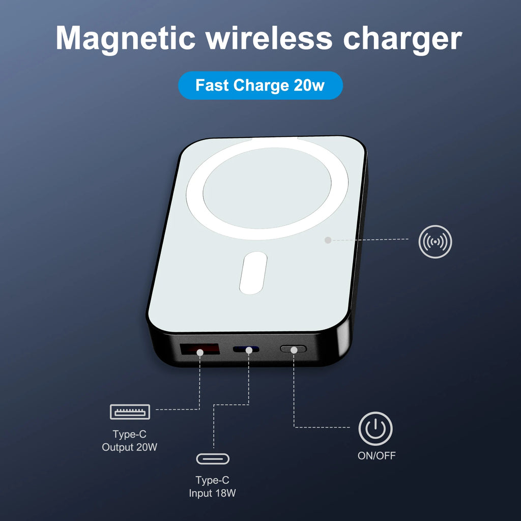 Magnetic Wireless Power Bank — 10,000mAh