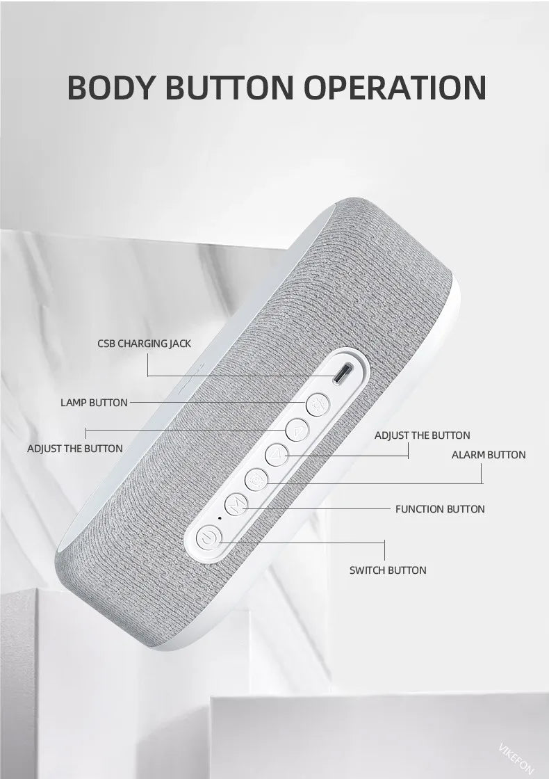 Wireless Charger Alarm Clock Time LED