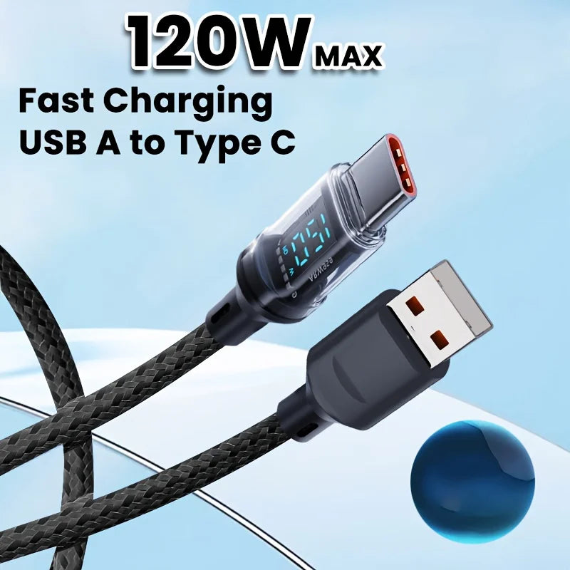 120W USB to Type C Cable