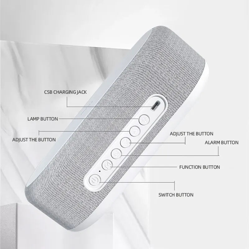 Wireless Charger Alarm Clock Time LED