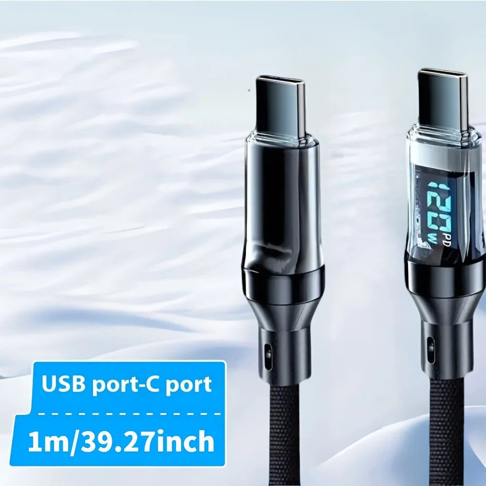 120W USB to Type C Cable